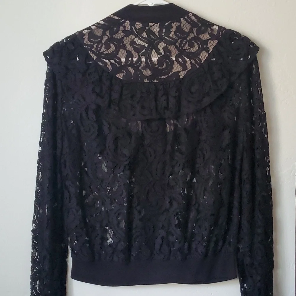 BCBGMaxAzria Lace Bomber Jacket XS - Picture 3 of 4